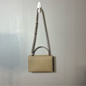 Everlane Taupe Lunchbox Bag - Italian Leather Clutch Crossbody Everyday Casual